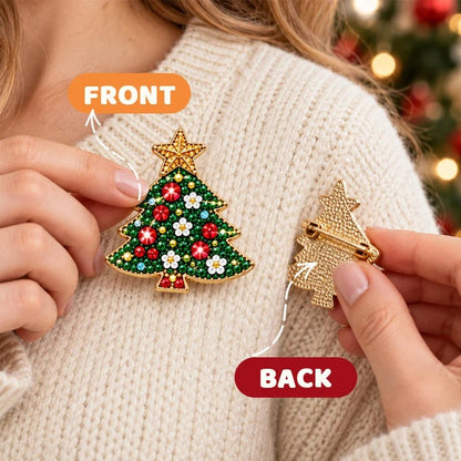 🔥🎄Sparkling Christmas Brooches - A Beginner-Friendly Diamond Painting Kit For Cozy Family Crafting, Festive Outfits And Heartfelt Handmade Gifts💎